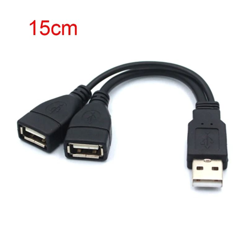 USB 2.0 USB Splitter Adapter 2 Port USB Hub Extension Cable for Laptop and PC