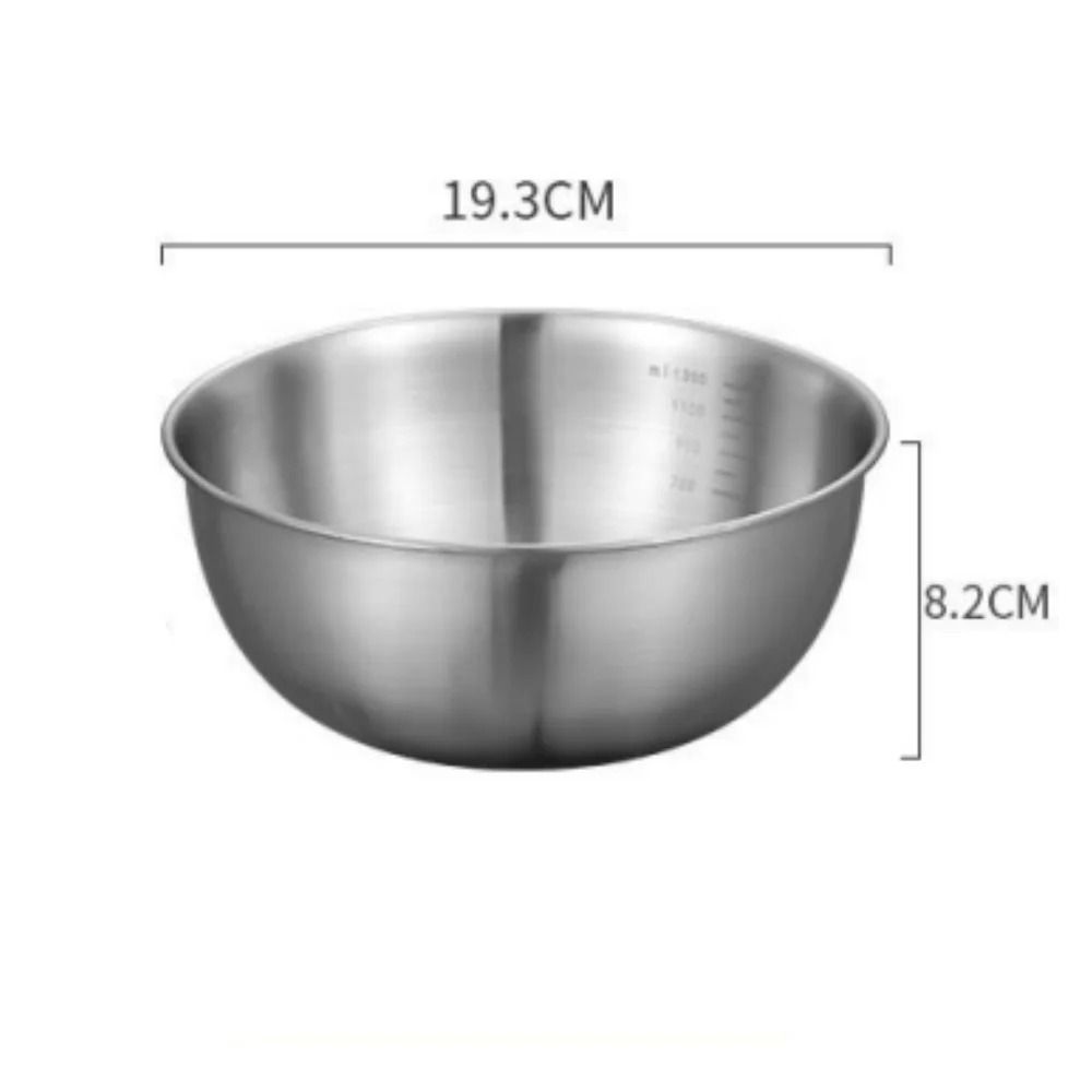Stainless Steel Mixing Bowl Set With Measurement Scale