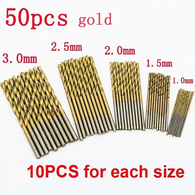 Titanium Coated HSS Drill Bit Set 100 Piece Precision Kit