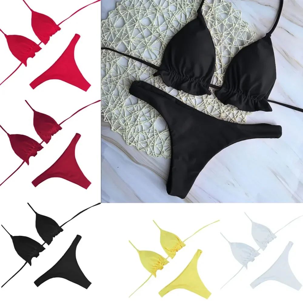 Sexy Brazilian Push-Up Bikini Set Women 2-Piece Bandage Swimwear