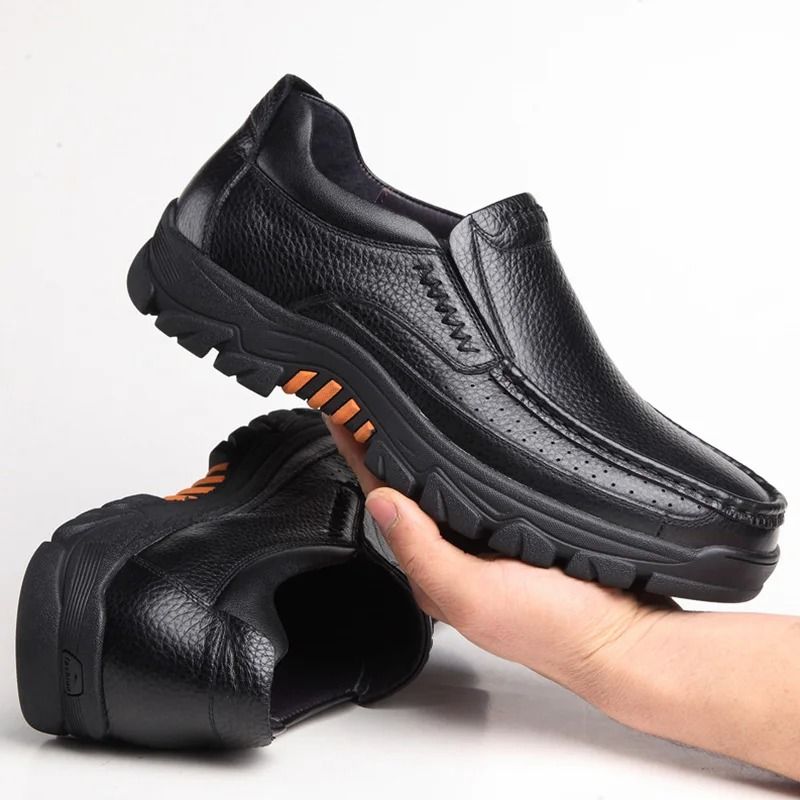 Gemini said 100% Genuine Leather Thick Sole Loafers