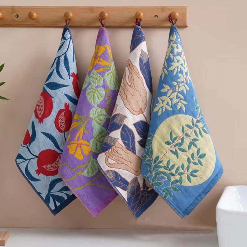 Large Cotton Gauze Kitchen & Hand Towel – Quick-Dry Decorative Tea Towel (13.4x15.7in)