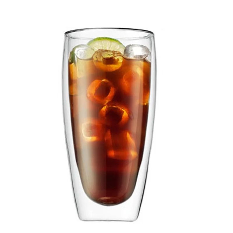 Double Wall Insulated Glass Mug Large 22 oz Coffee and Tea Cup