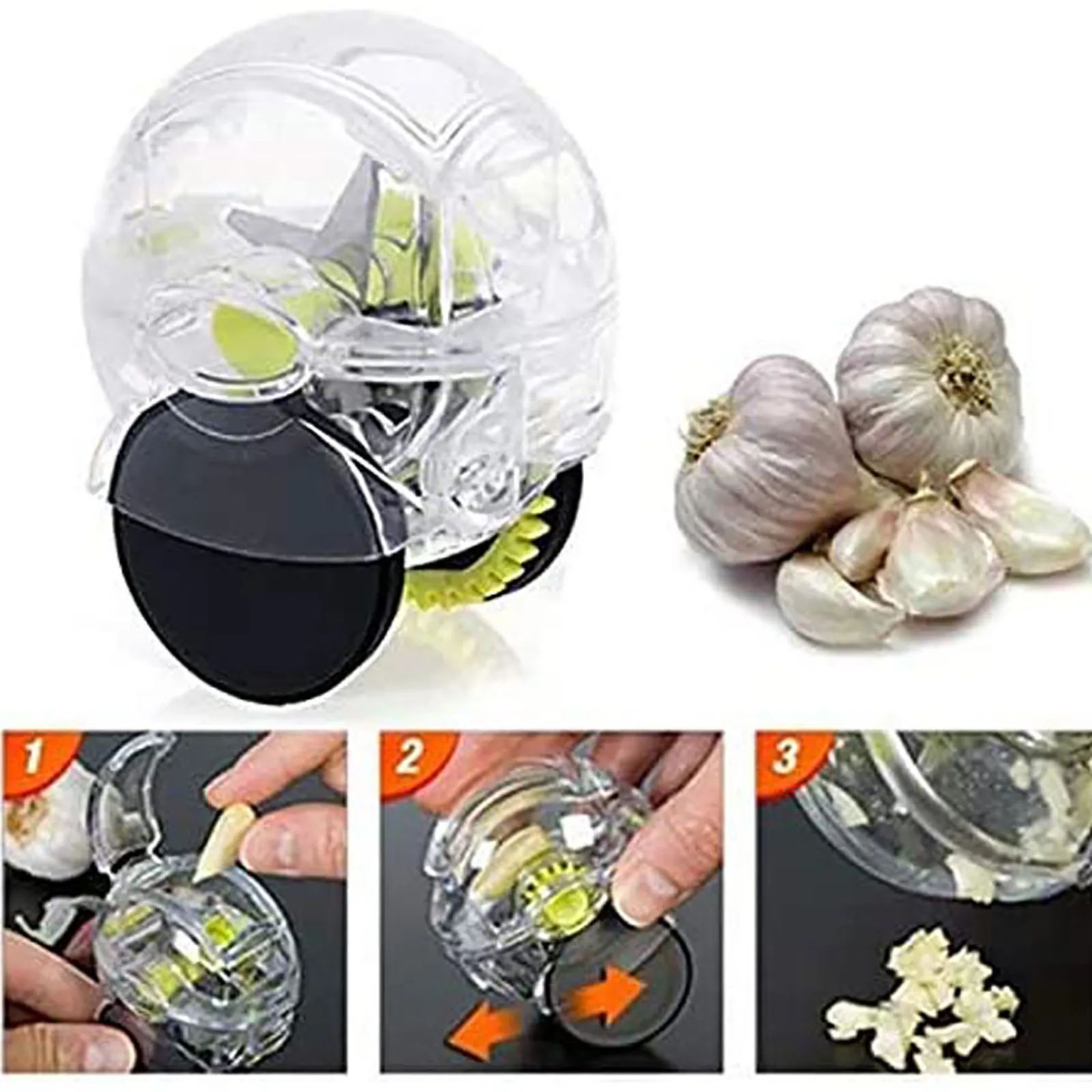 Effortless Rolling Garlic Crusher & Ginger Mincer Tool – Manual Garlic Chopper Kitchen Gadget