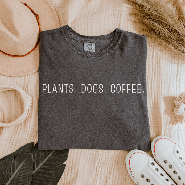 Plant Lover Shirt Plant Mom Tee Gardening Tee Gardener Gift Coffee & Dog Lover Shirt