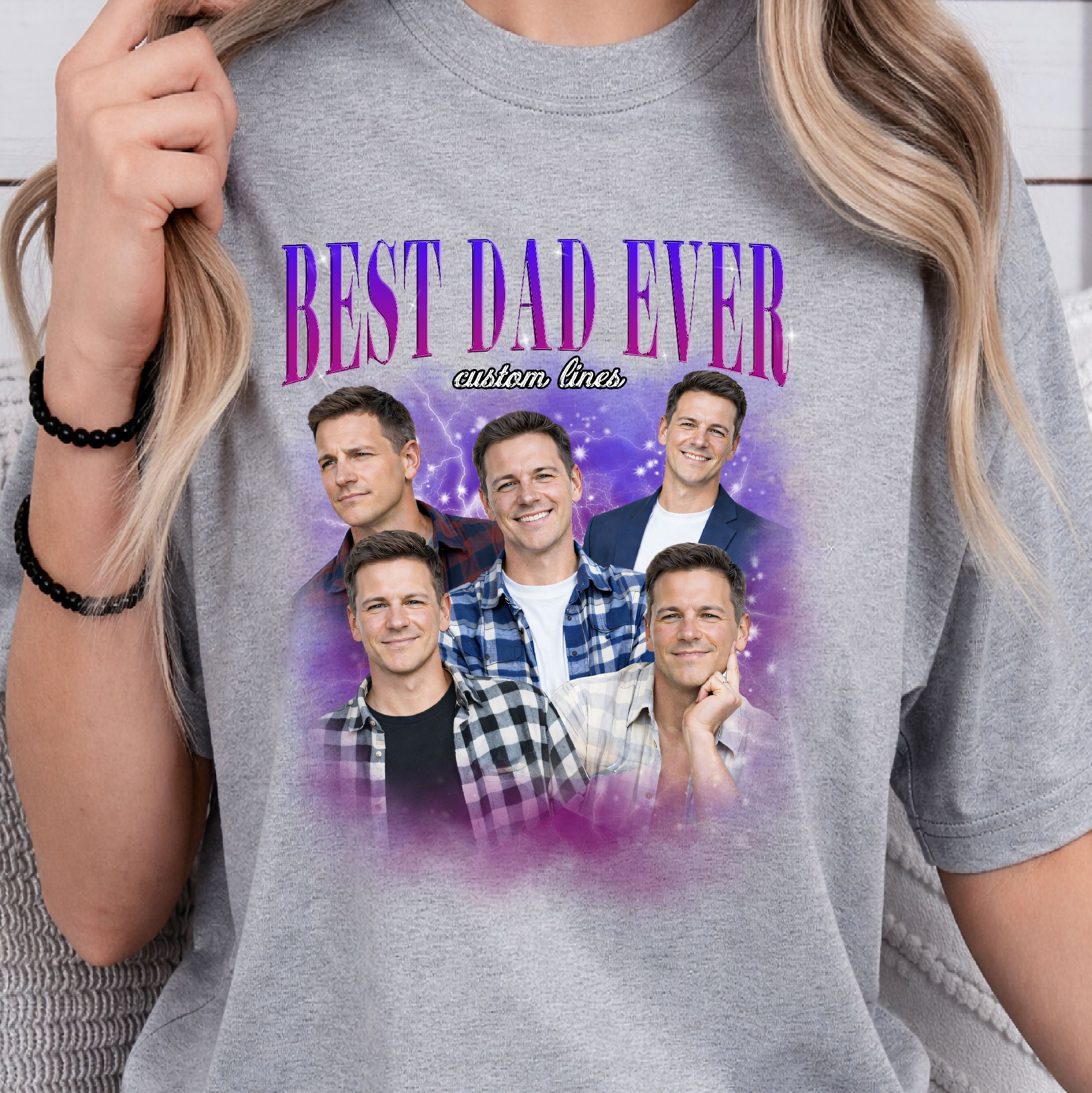 Custom Dad Shirt, Best Dad Ever Shirt, Personalized Bootleg Tee | Father's Day Gift