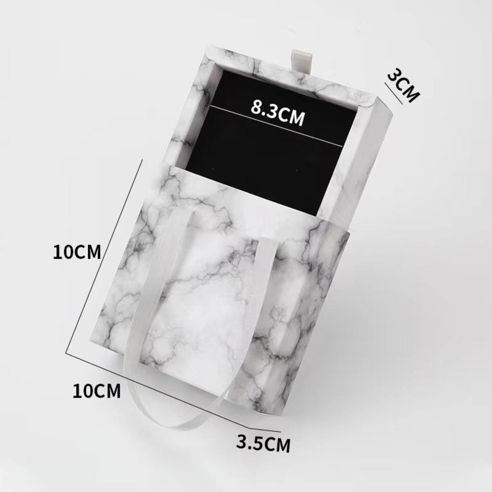 Dust-proof Jewelry Box Storage Case with Paper Drawer Ring Earrings Necklace Display Box and Storage Bag Portable Gift