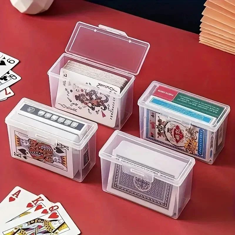 Clear Card Storage Box Organizer for Business Cards and Game Cards