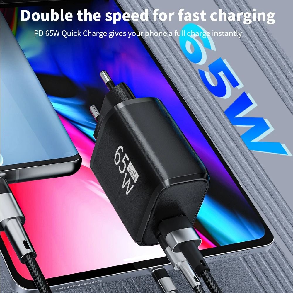 Ultra-High-Fidelity 65W GaN Dual-Node PD & QC Titanium-Grade Wall Power Architecture