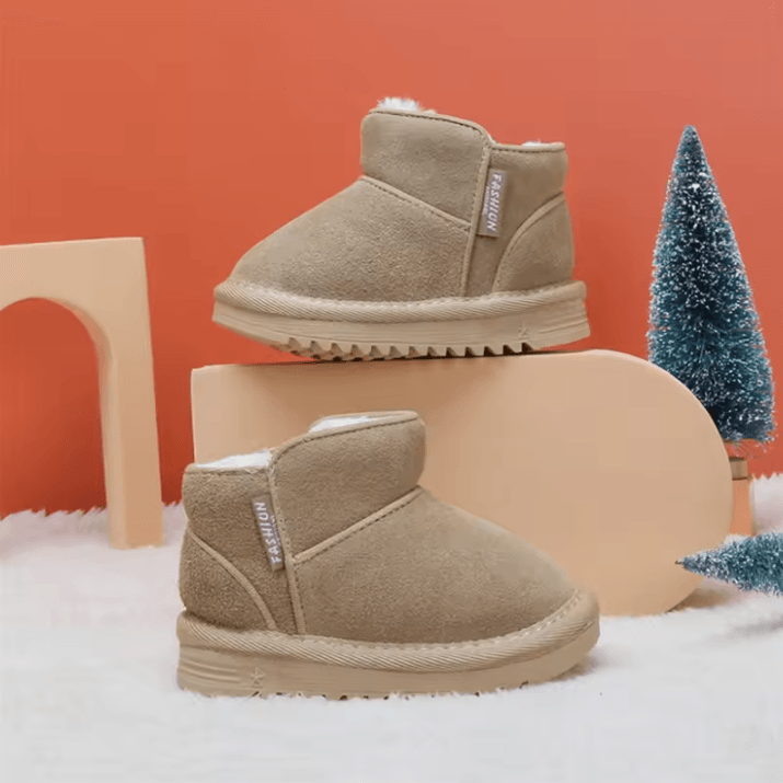 CozyZip Baby Snow Boots – Warm Plush Infant Winter Boots with Soft Sole & Side Zipper