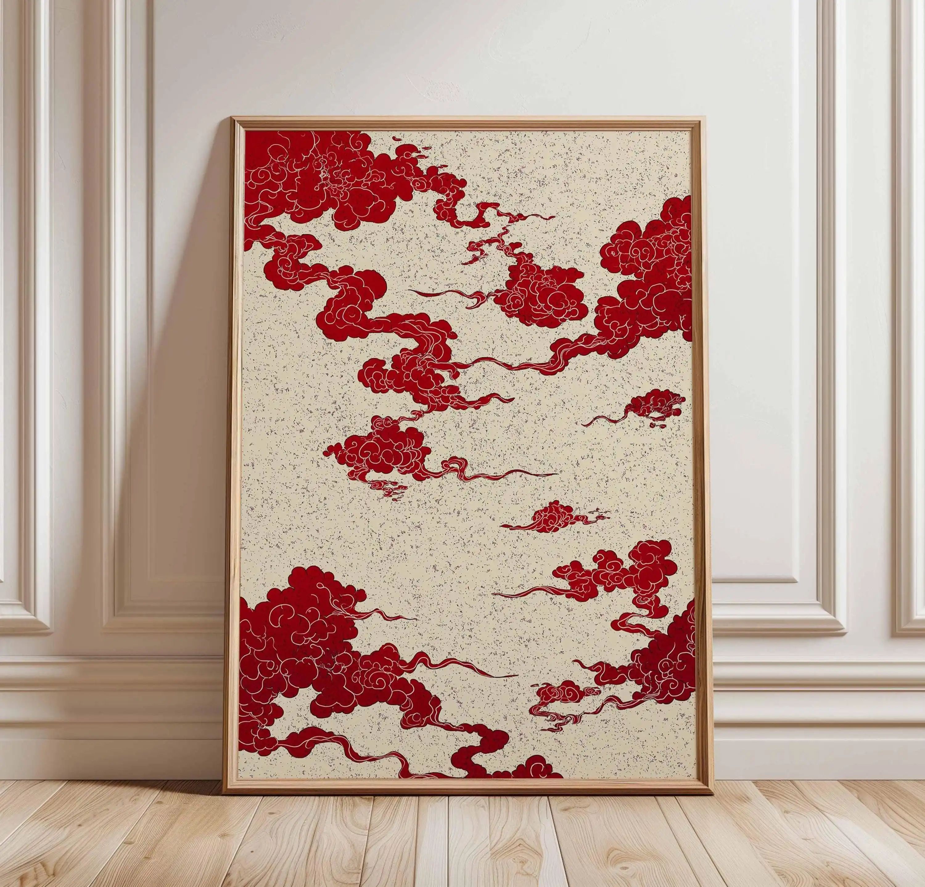 Japanese Crane Wall Art Vintage Ukiyoe Canvas Poster Oriental Home Decor