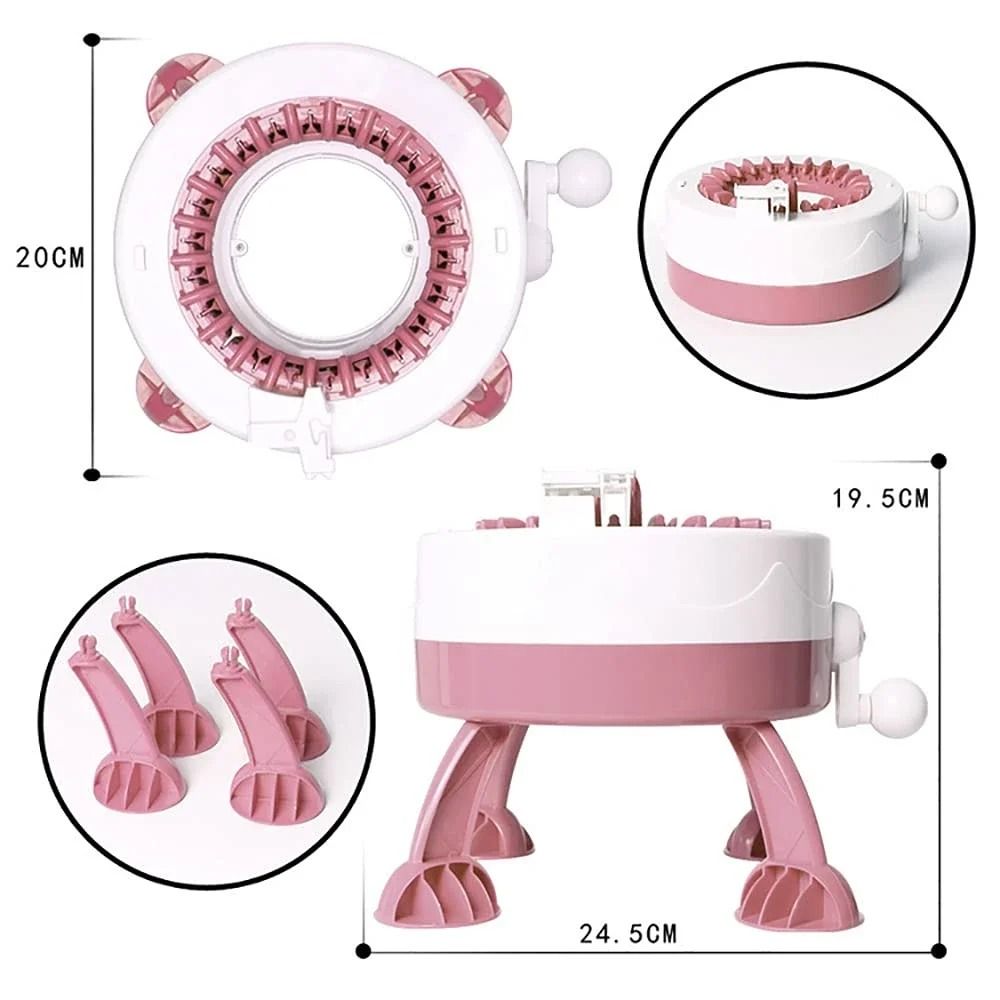 Rotary Knitting Board Kit with 22 Stitch Rotary Loom