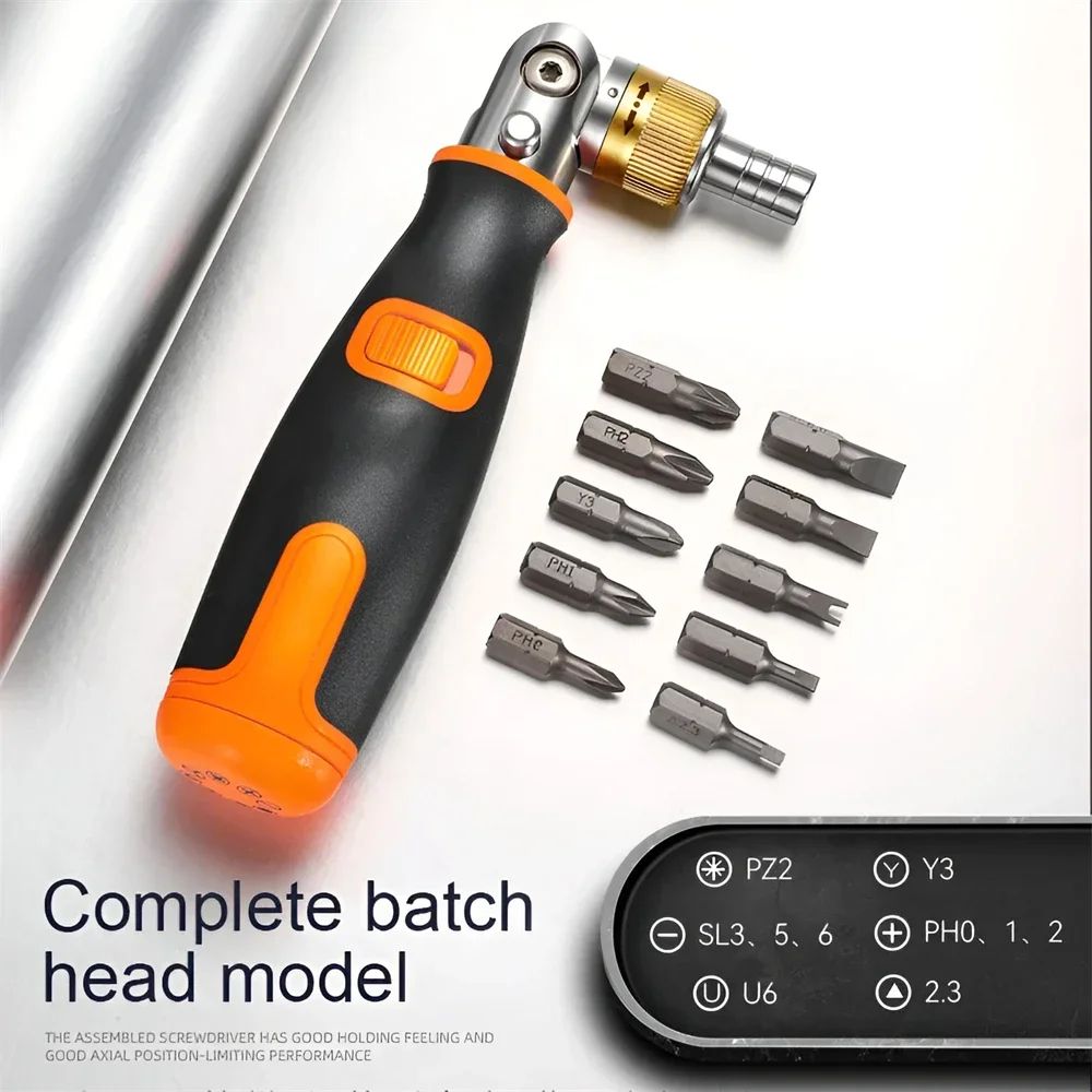 10 in 1 Multi Angle Ratchet Screwdriver Adjustable Angle Repair Tool Set