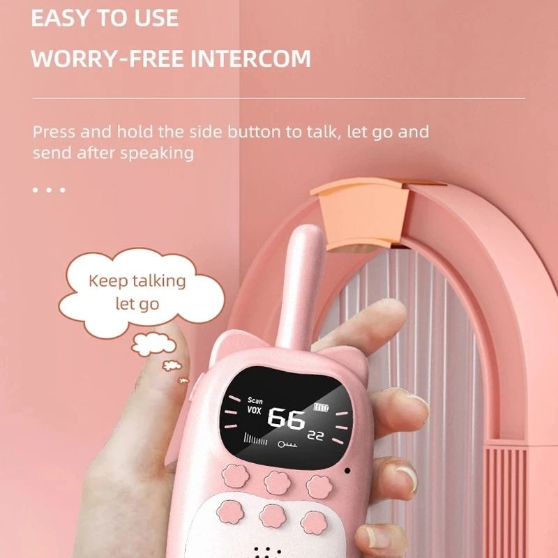 Kids Walkie Talkie Set Rechargeable Handheld Two Way Radio Toys