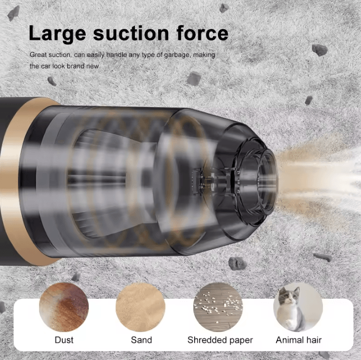 Portable High-Power Cordless Car Vacuum Cleaner for Home & Auto