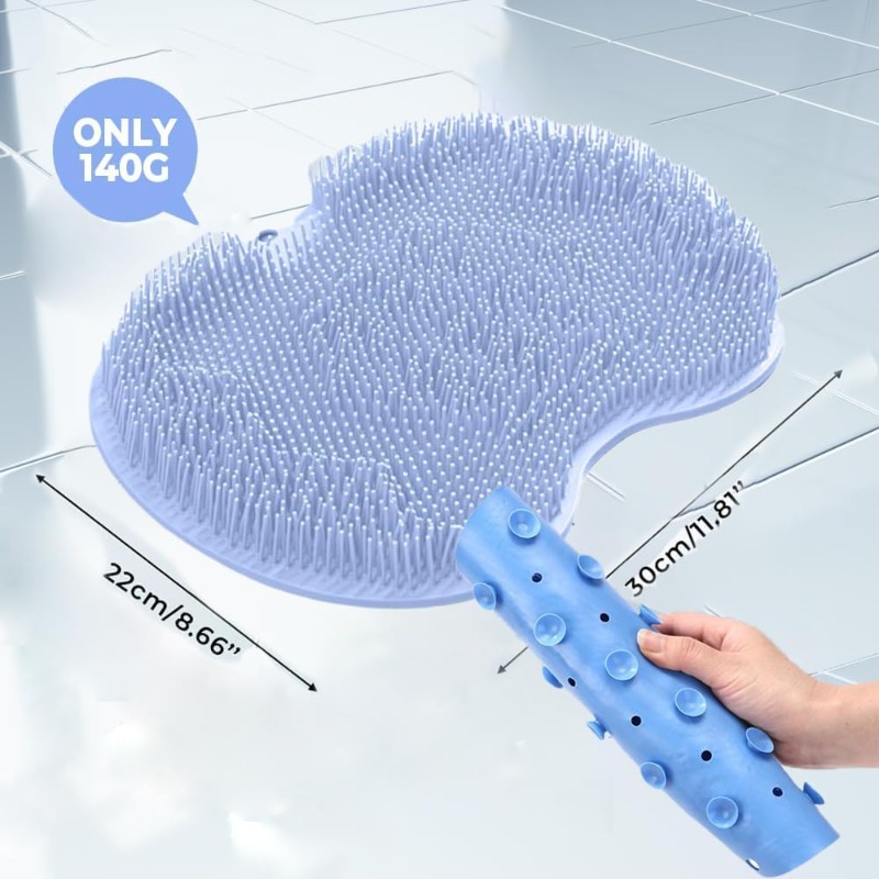 Silicone Anti-slip Bath Mat, Massage Foot Pad, Back Massage Brush, Body Cleaning Products, Single Product
