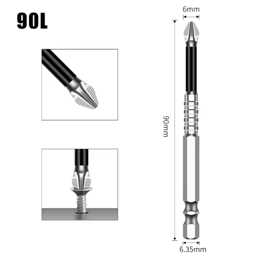 K5 S2 Magnetic Cross Head Screwdriver Bit Non Slip High Hardness Drill Bit 5A