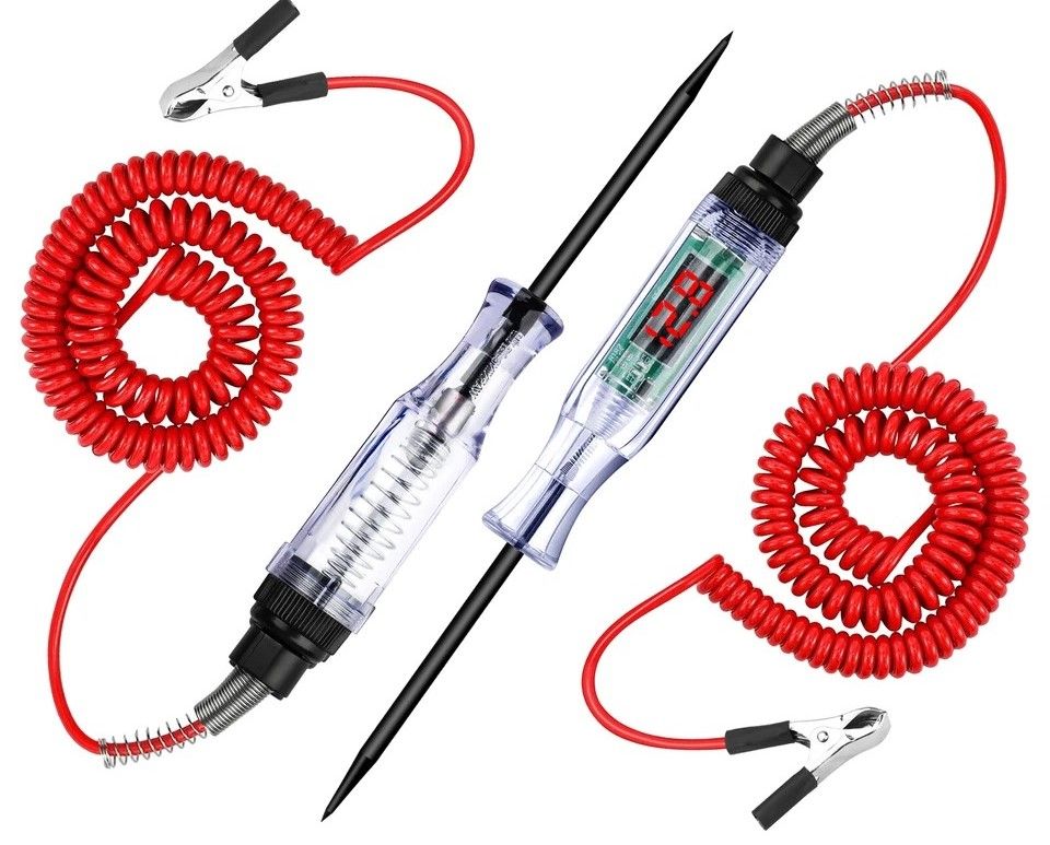 Digital Voltage Circuit Tester for Automotive DC, LCD Display, Set for Car & Truck Diagnostics