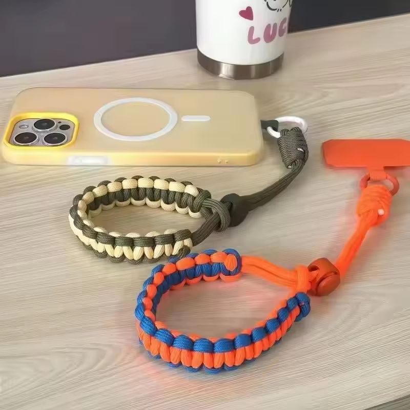 Cute Braided Phone Lanyard Wrist Strap in Candy Colors