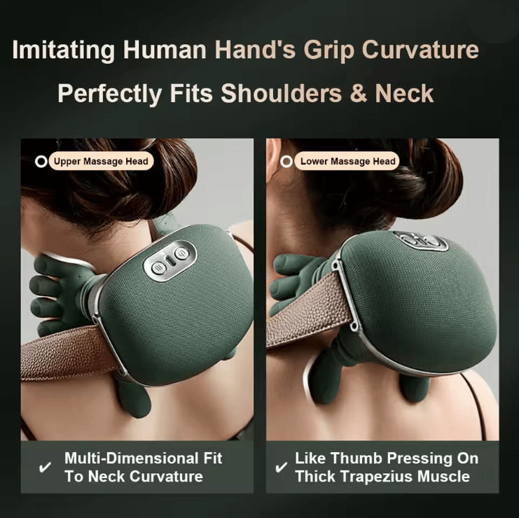 Cervical Comfort Heated Neck Massager with Deep Kneading and Heat Therapy