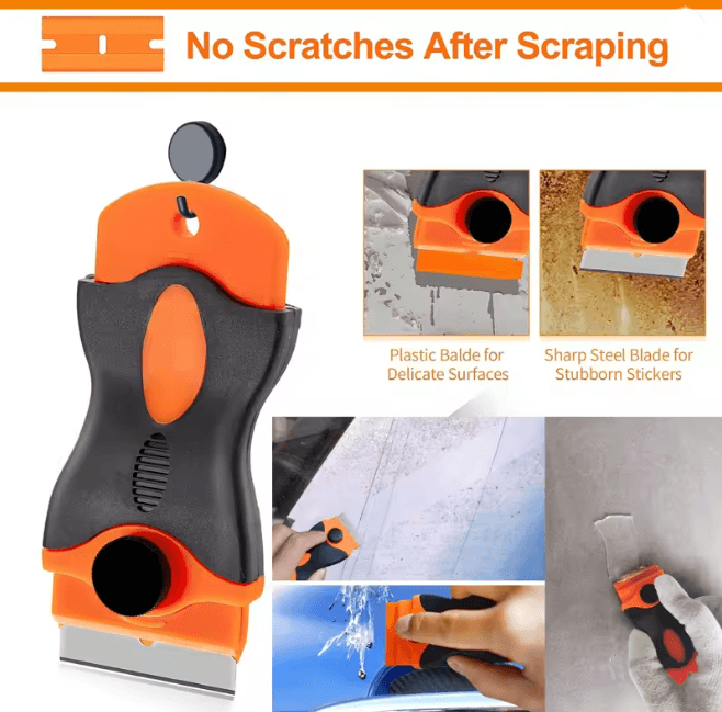 Precision Edge Mini Razor Blade Scraper for Glass and Sticker Removal