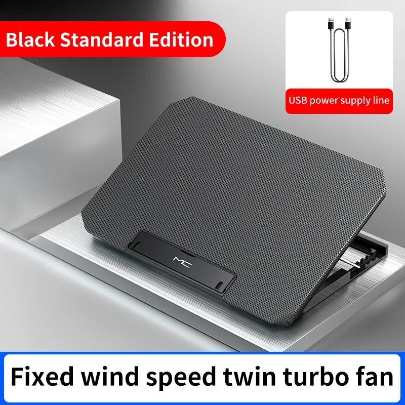 Q100 Gaming Laptop Cooling Pad LED Screen Laptop Cooler Stand 2600RPM Cooling Fan