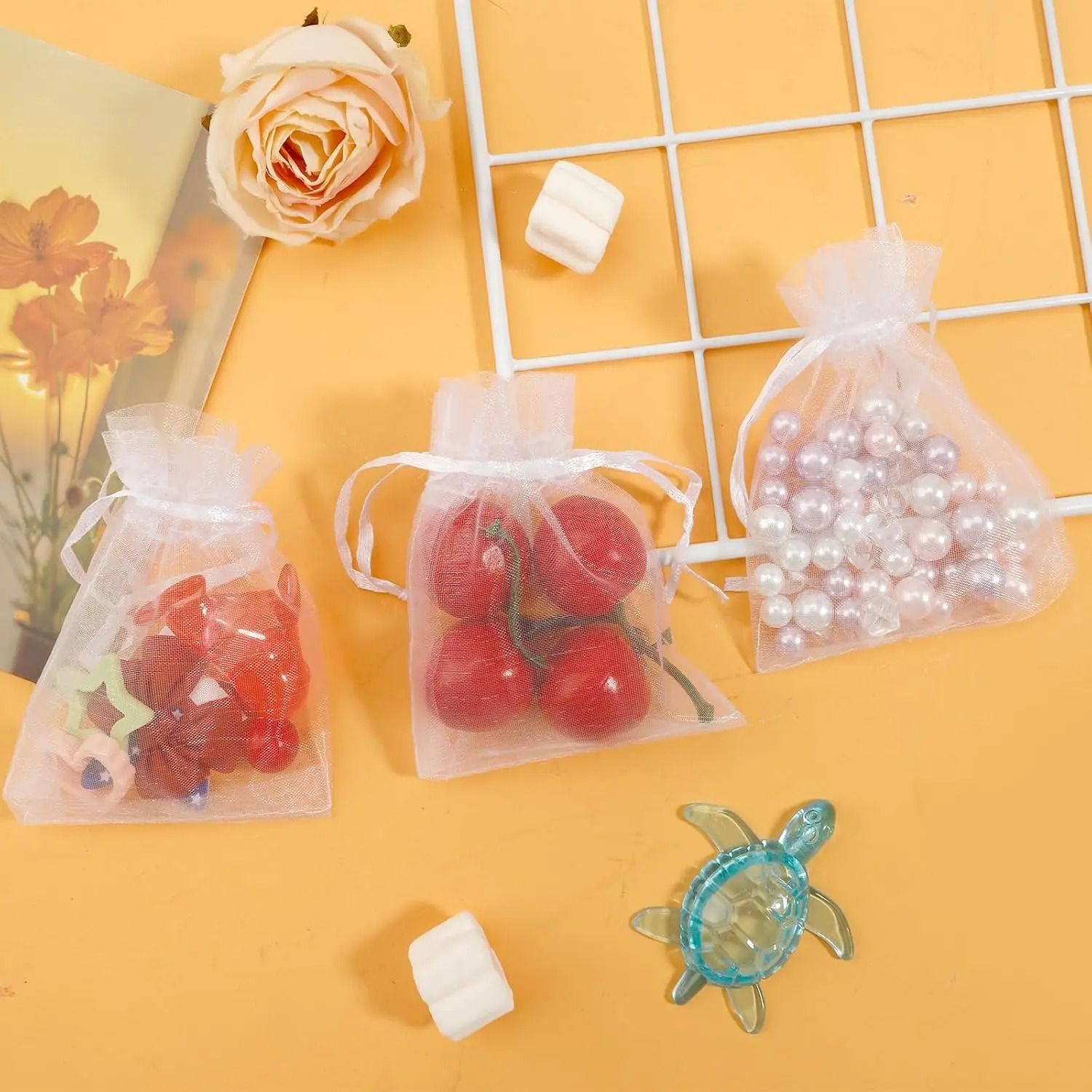 Organza Drawstring Jewelry Bags – Small Gift Wrapping Pouches