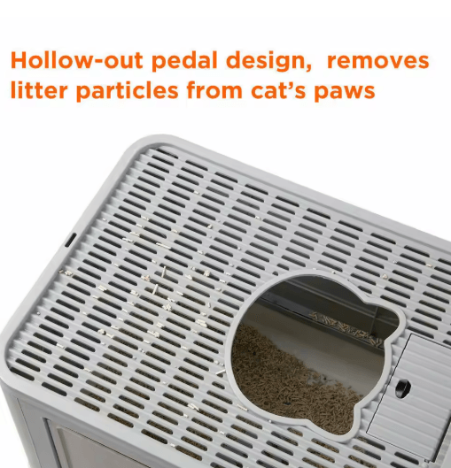 Foldable Enclosed Cat Litter Box with Top Exit Space Saving enclosed cat litter box with Scoop