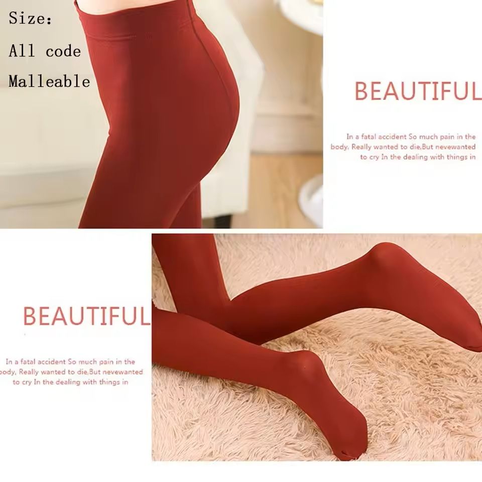 Women's Thick Thermal Fleece Pantyhose Full-Length Winter Tights