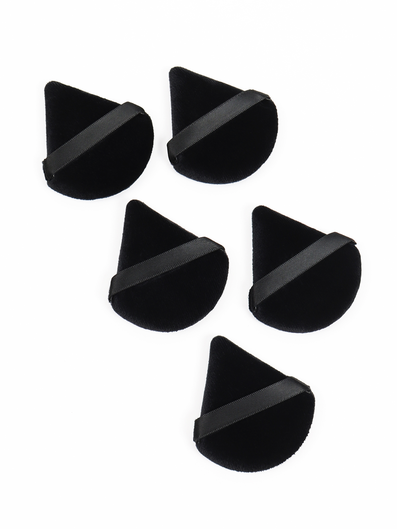 Facial Makeup Sponge, Black Triangle Powder Puff, Soft Velvet Cosmetics Puff, Beauty Foundation Make-Up Tool