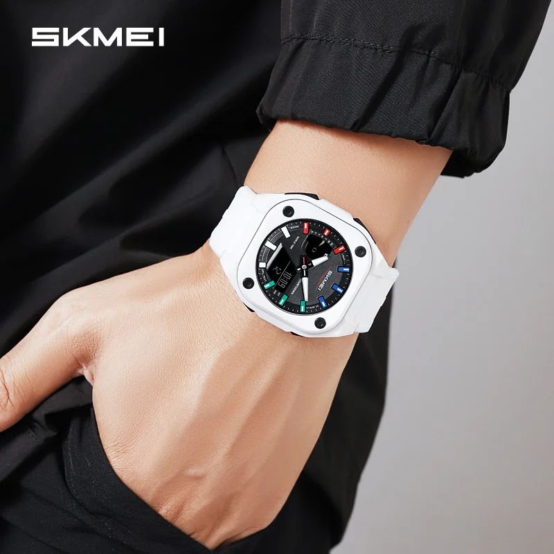 SKMEI 2328 Dual Time Waterproof Sports Watch with 5 Alarms and Countdown Timer