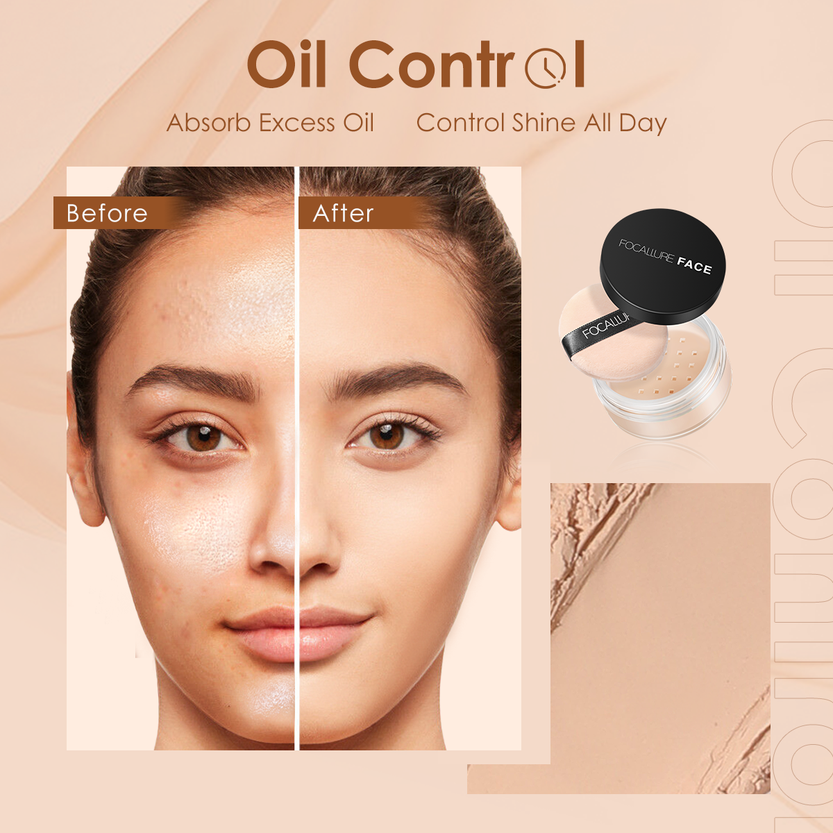 Invisible Finish Loose Powder Translucent Natural Soft Face Makeup Oil Control Setting Powder