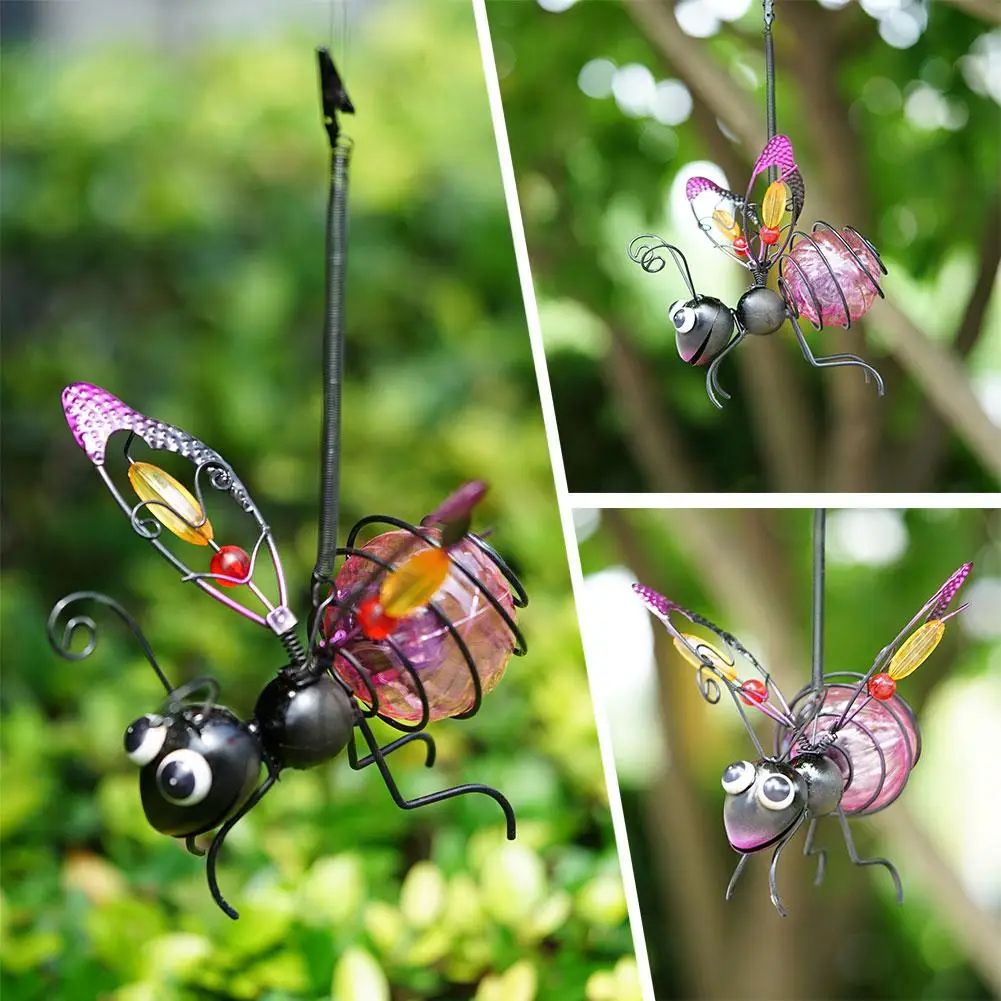 Solar Bee Lantern Garden Hanging Light