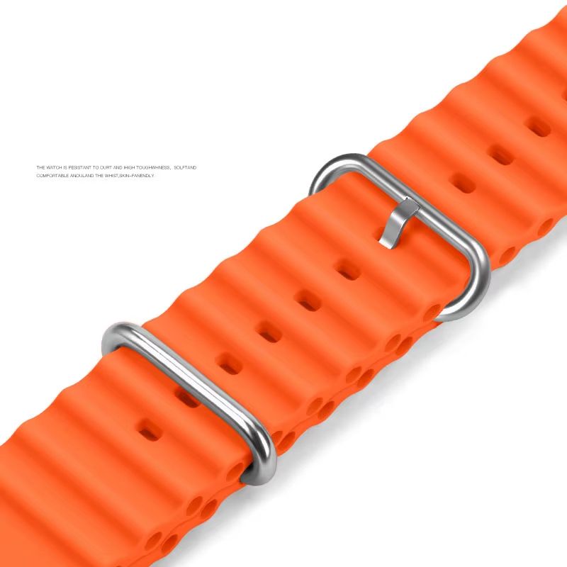 Premium Ocean Band for Apple Watch – Rugged Silicone Sport Strap for Series 10–3, Ultra, Ultra 2, SE