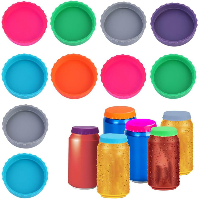 Reusable Leak-proof Silicone Cola Can Cap for Canned Beverages, Beer, and Soda – Dust-Proof, Food-Grade Seal