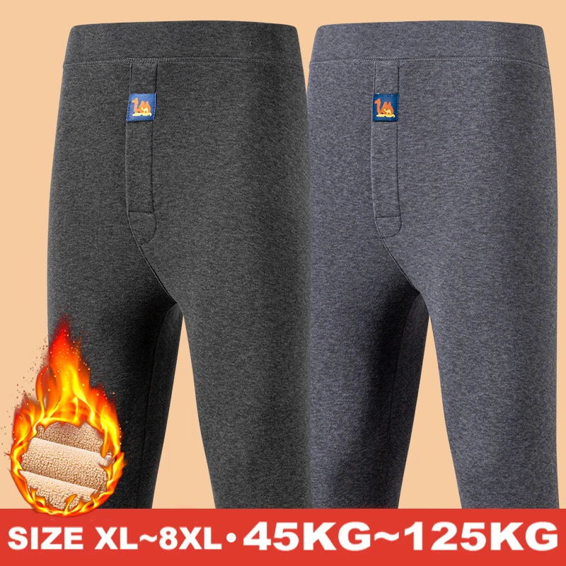 Thermal Underwear Men Winter Clothes Fleece Keep Warm Leggings Soft Underpants Also Can Sleepwear