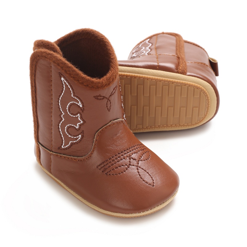 Fashion High Quality Cute Printed Baby Boots 0-18M Spring Autumn Soft PU Sole Newborn Walking Shoes Gift Idea