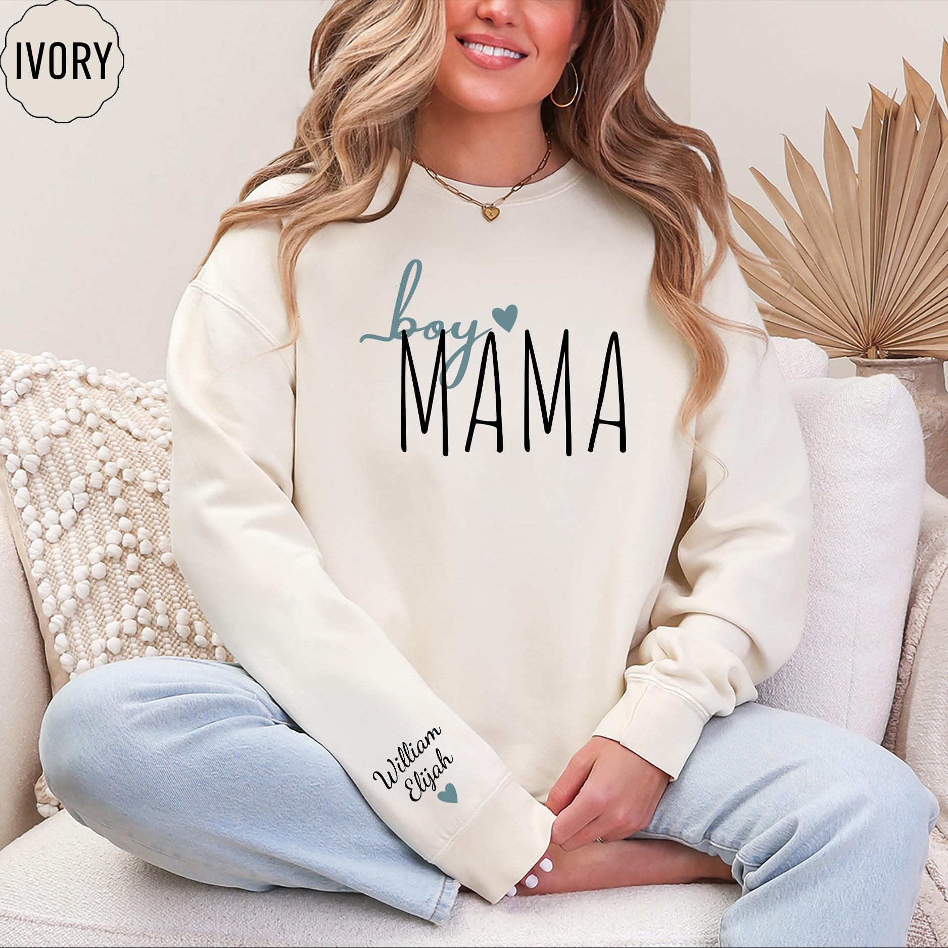 Custom Mama Hoodie Personalized Kids Names Sweatshirt Cute Mom Gift Cozy Pullover
