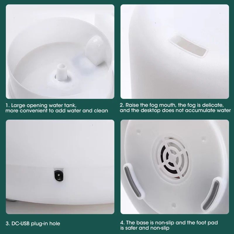 500ml Cool Mist Humidifier & Essential Oil Diffuser with Night Light (USB Ultrasonic, 6H Timer)