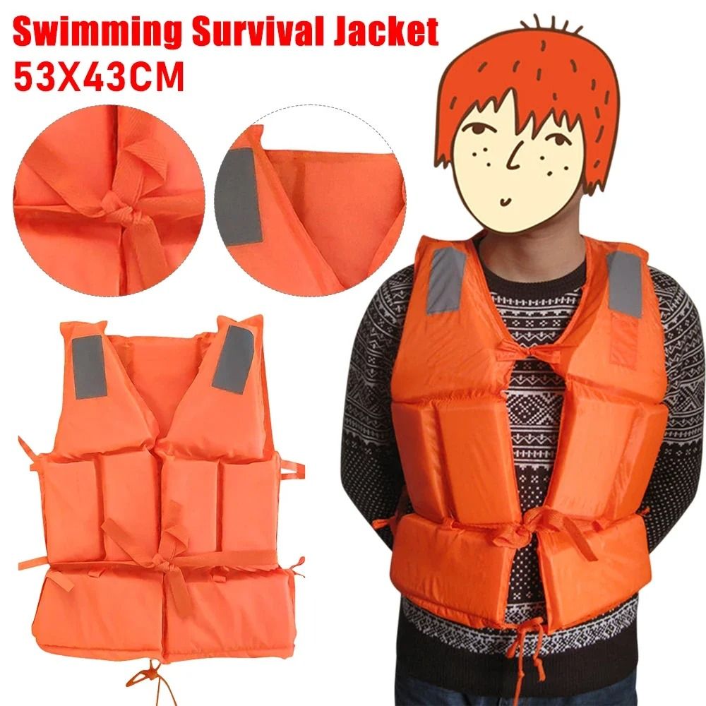 Adult Safety Life Vest with Whistle for Swimming and Water Sports
