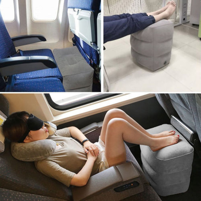 PVC Kids Flight, Sleeping Footrest Pillow, Resting Pillow, On Airplane, Car Bus Pillow Inflatable, Travel Foot Rest Pad