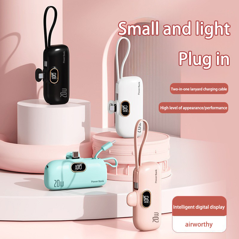 Portable Mini Mobile Power Bank, Convenient Fast Charging suitable, Compact Design for On-the-Go Use