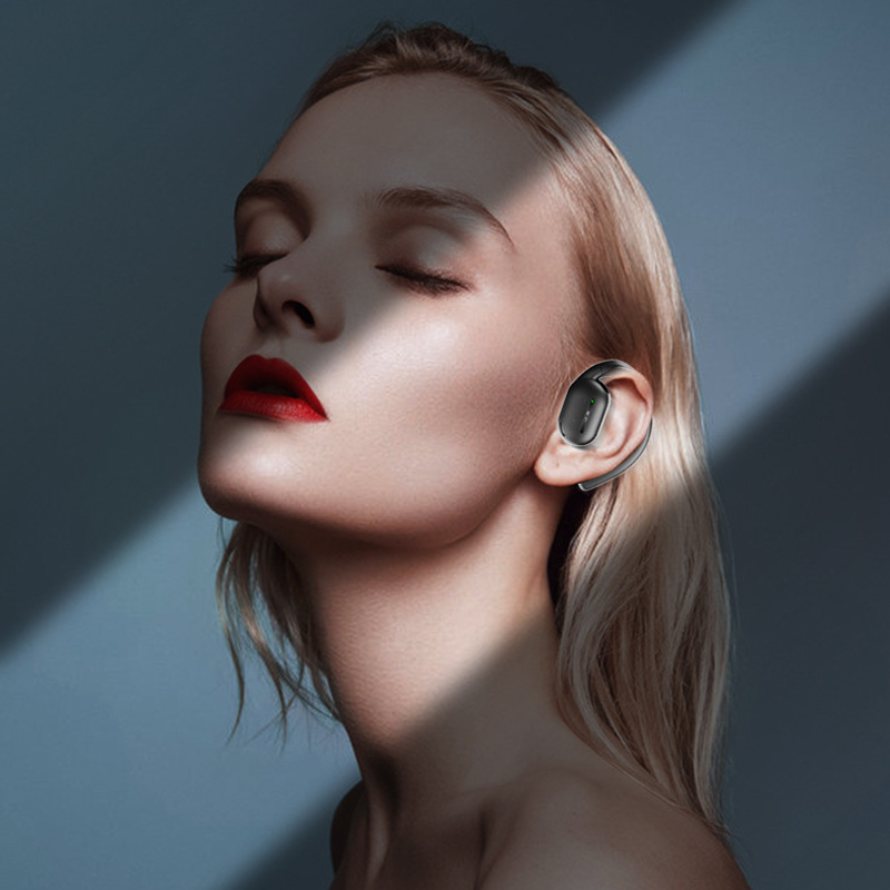 Wireless Bluetooth Earbuds with LED Display Stereo HIFI Binaural Hanging Ear Sports Long Battery Life