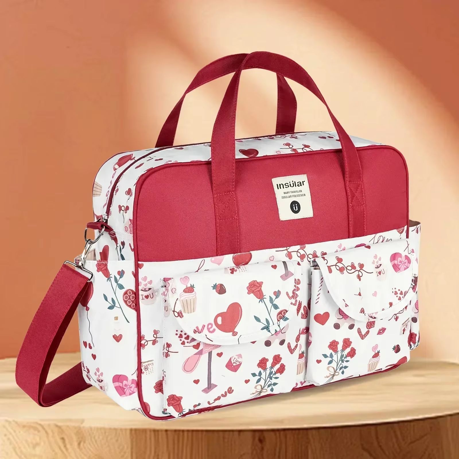 Large Capacity Waterproof Mommy Diaper Bag Messenger & Crossbody Tote