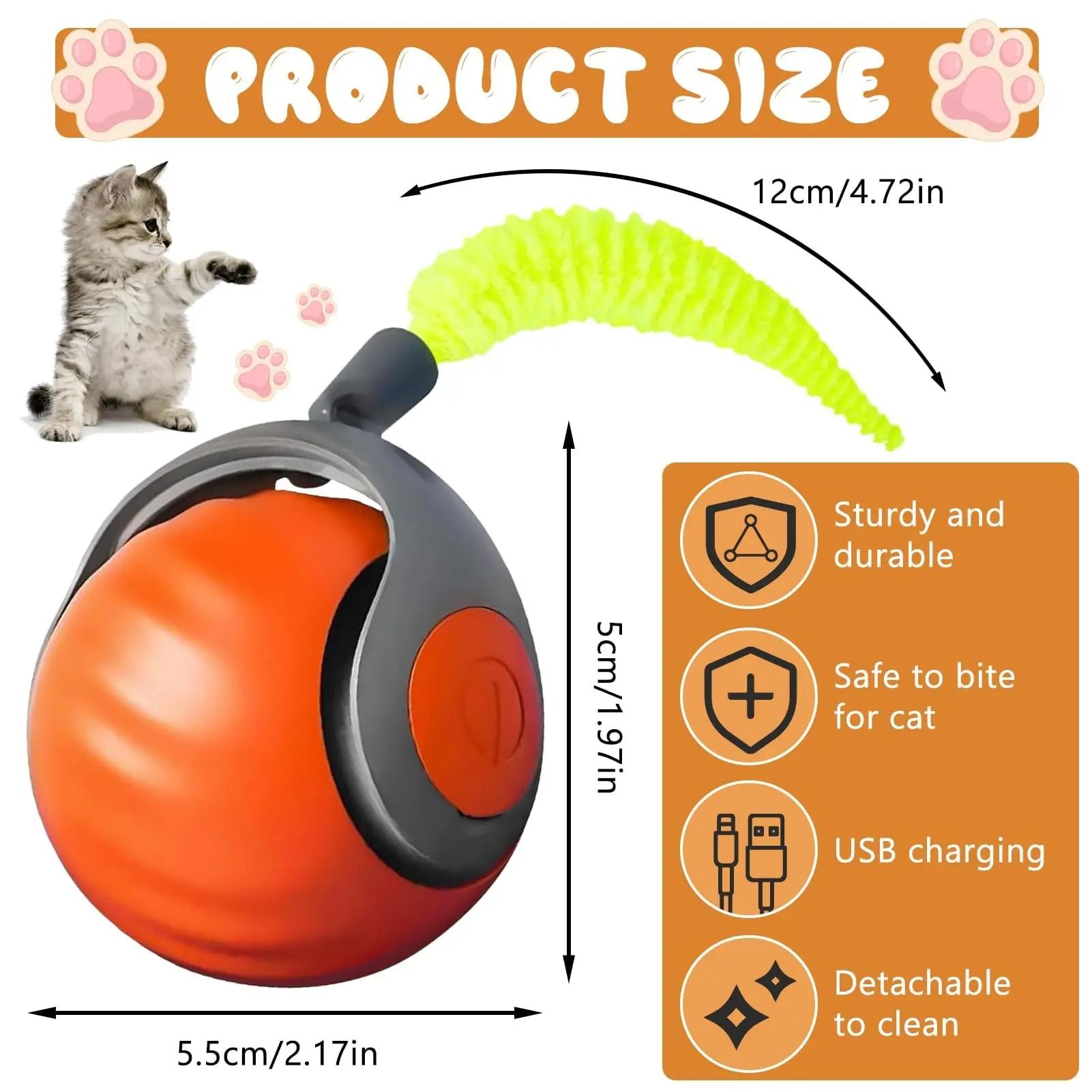 NewSpeedy Tail 2.0 Interactive Cat Toy Ball