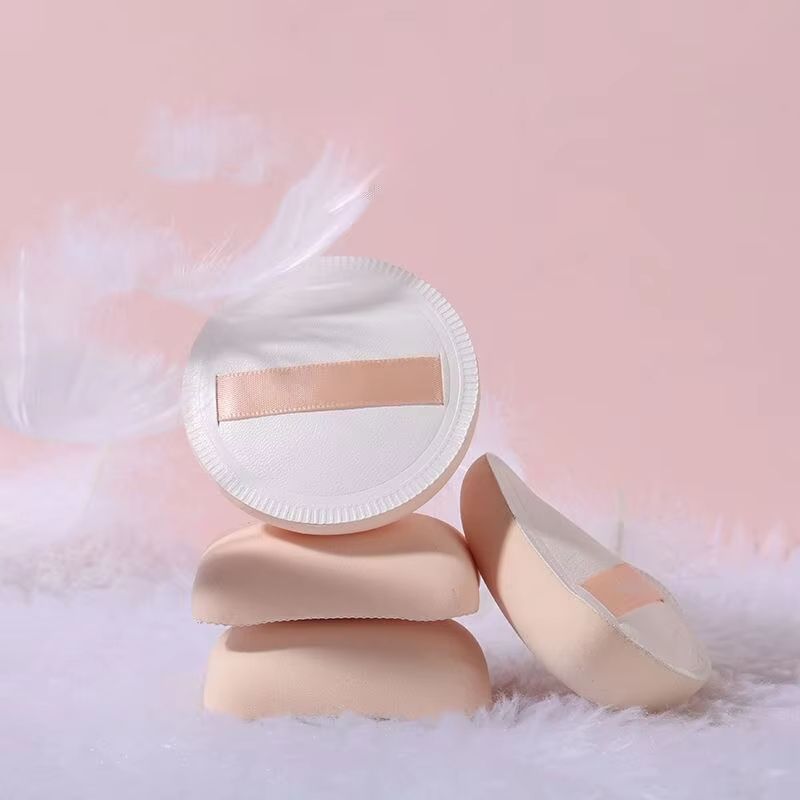 2-Pack Pink Cotton Candy Air Cushion Powder Puff – Dual-Use Wet & Dry Makeup Sponges