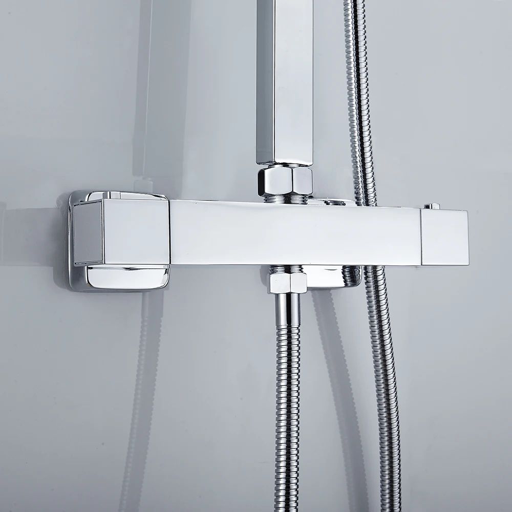 Thermostatic Shower Mixer Valve Wall Mounted Stainless Steel Faucet