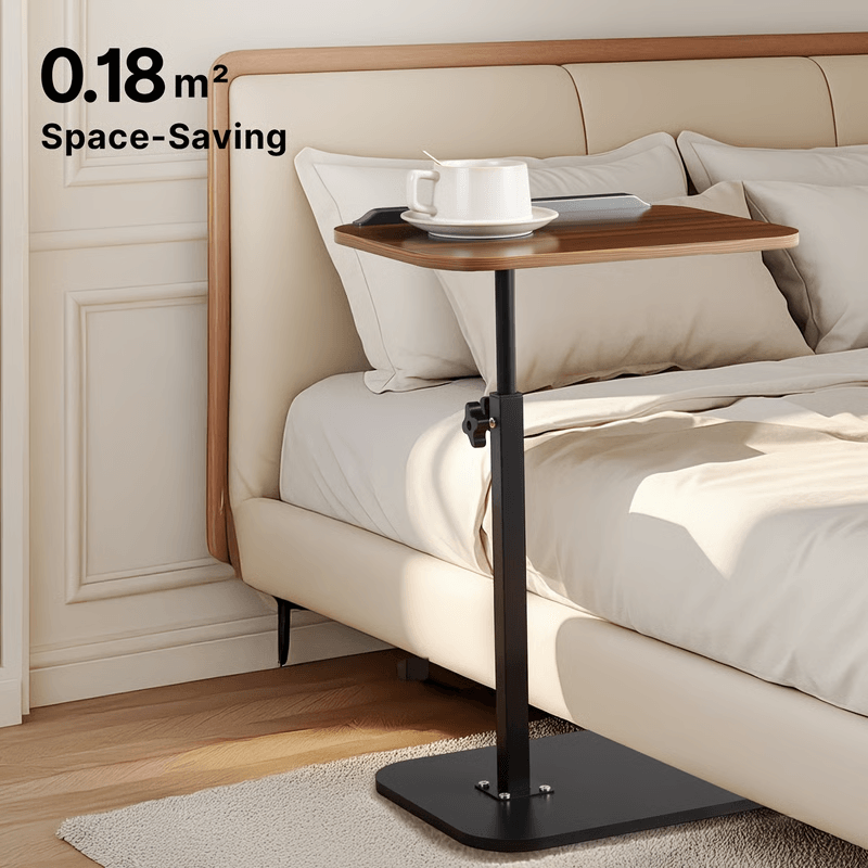 Adjustable Height Laptop Table – Rotating Side Table for Sofa & Bed Use