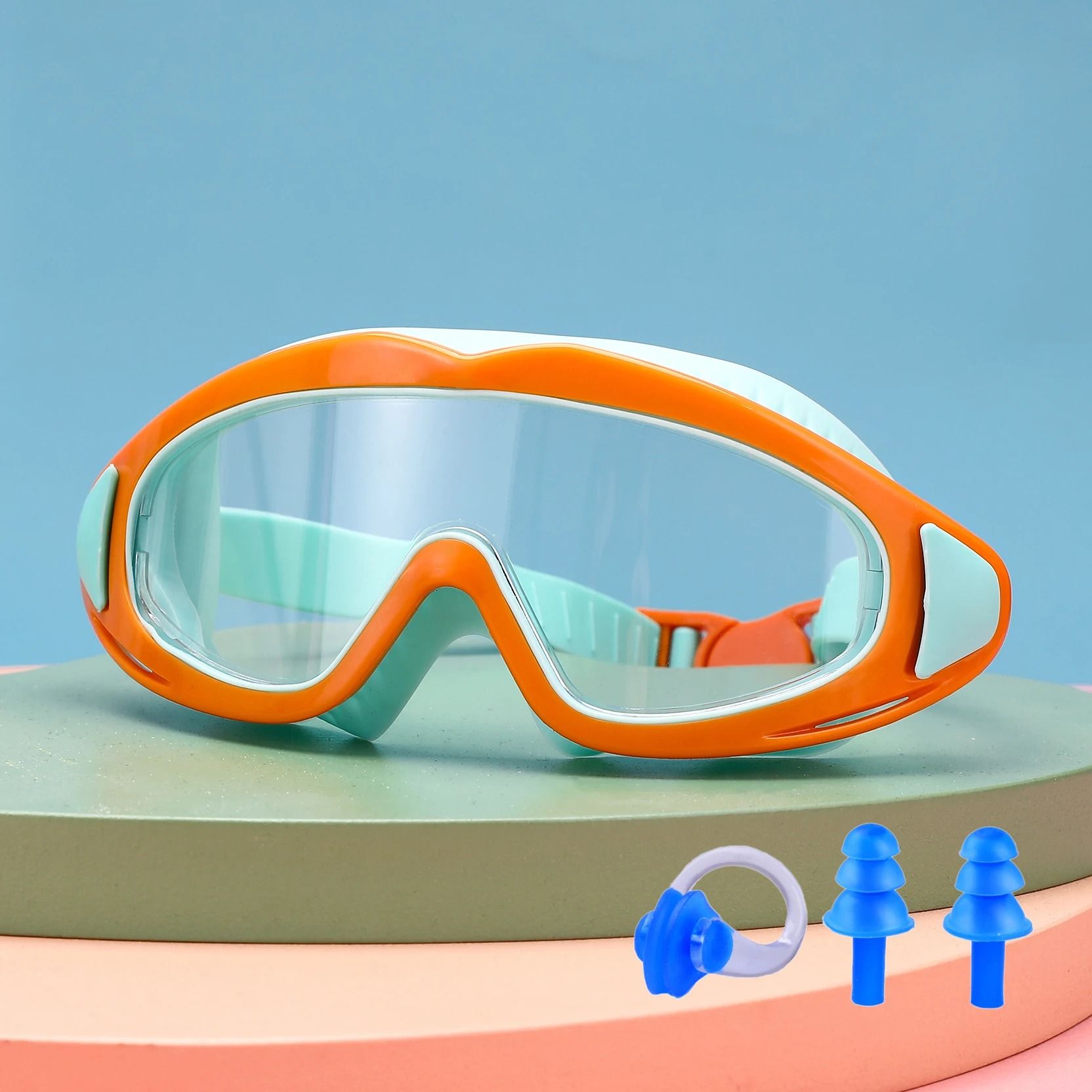 Kids Swimming Goggles Anti Fog UV Protection Wide View Waterproof Pool Glasses