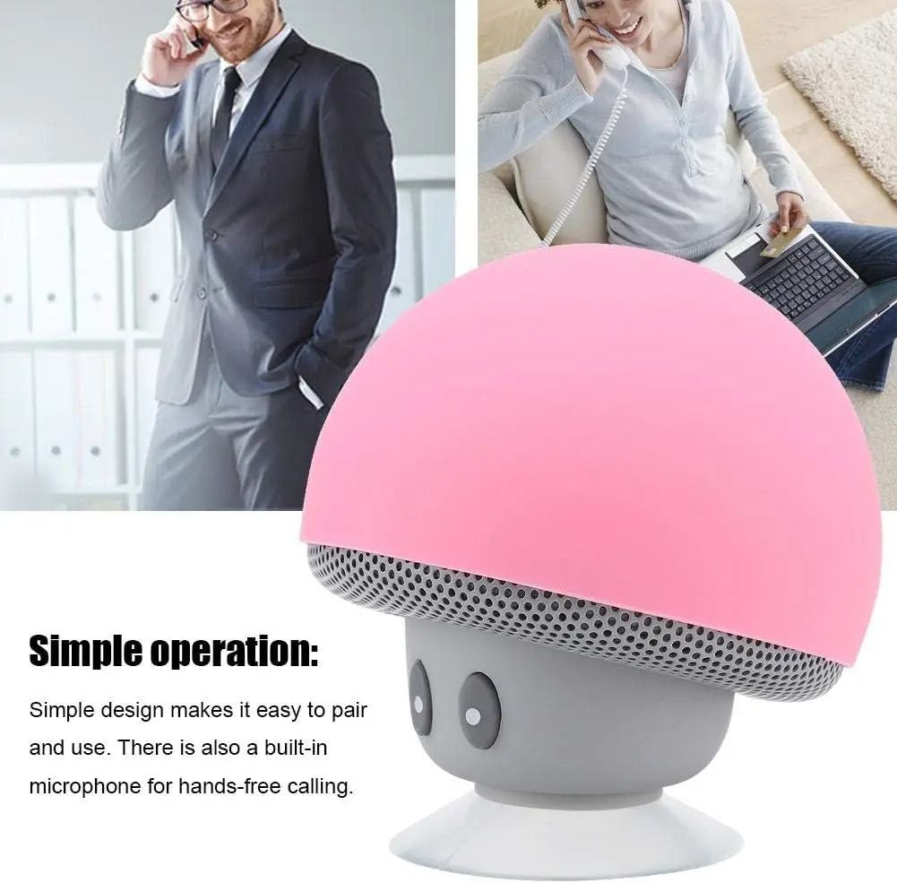Mini Wireless Bluetooth Speaker with Suction Cup, Subwoofer, and Hands-Free Calling